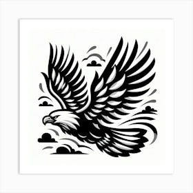 Eagle In Flight Art Print