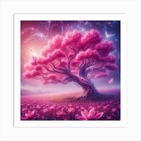 Tree Of Lotus Art Print