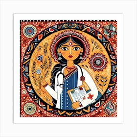 Doctor madhubani painting Art Print