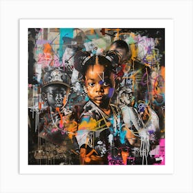 'Mom' Graffiti vibrant street art Art Print