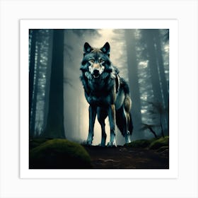 Wolf In The Forest Art Print