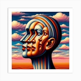 Psychedelic Head Art Print