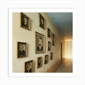 Leonardo Phoenix A Long Dimly Lit Hallway Wall With A Worn Cre 2 Art Print