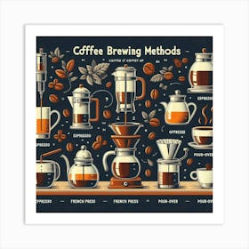 Coffee Brewing Methods Art Print