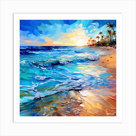 Sunset On The Beach 14 Art Print