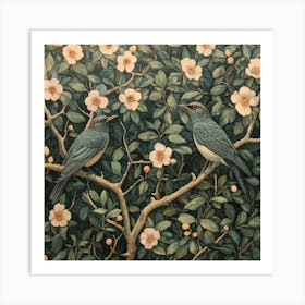 Two Birds In A Tree Art Art Print