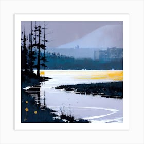 Abstract Of A River Art Print