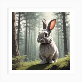 Rabbit In The Woods 3 Art Print