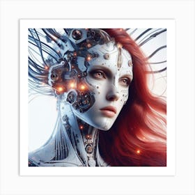 Cyborg Woman Art Print