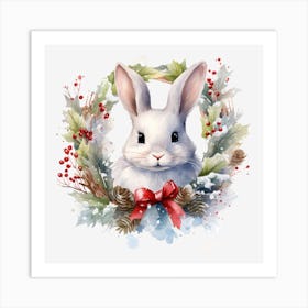 Christmas Bunny 6 Art Print