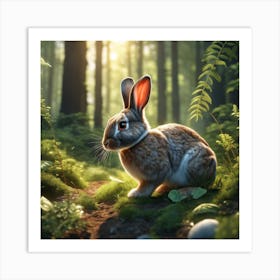 Rabbit In The Forest 92 Art Print