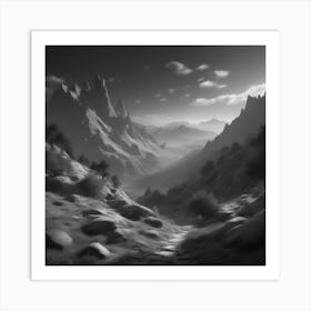 Black And White Landscape 3 Art Print