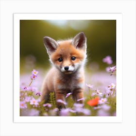 Fox Cub 1 Art Print