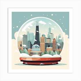 Chicago Usa 2 Snowglobe Art Print