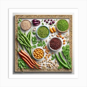 Vegetables In A Frame 1 Art Print