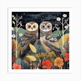 Bird In Nature Owl 1 Art Print