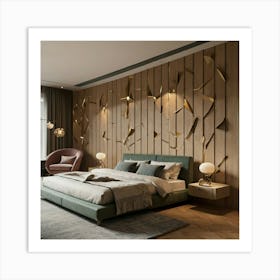 Modern Bedroom Design 1 Art Print