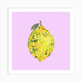 Disco Ball Lemon Art Print