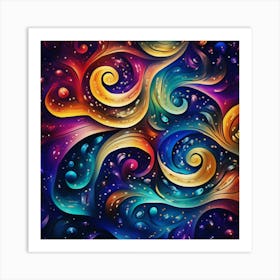 Abstract Swirls 1 Art Print