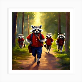 Raccoons 3 Art Print