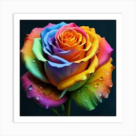 Rainbow Rose 3 Art Print