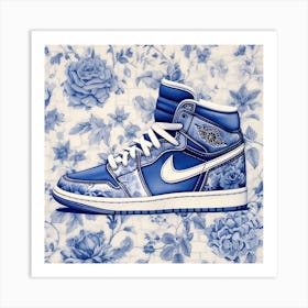 Air Jordan Delft Tile Illustration 3 Art Print