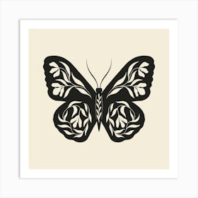 Folk Art Butterfly 02 - Ink Art Print