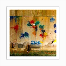 Graffiti Splatters Art Print