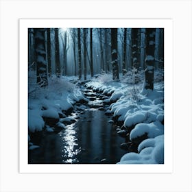 Winter In The Woods Art Print