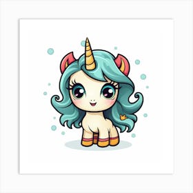 Cute Unicorn 693 Art Print