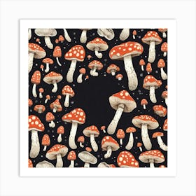 Mushroom Print Art Print