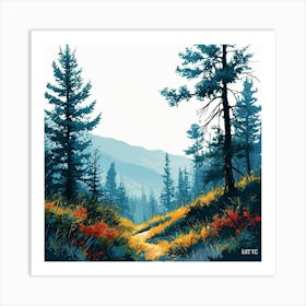 Path In The Woods, Path To The Mountains Art Print