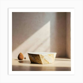 Bowl On A Table Art Print