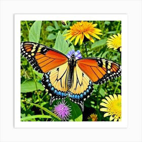 Butterflies Insect Lepidoptera Wings Antenna Colorful Flutter Nectar Pollen Metamorphosis (7) Art Print