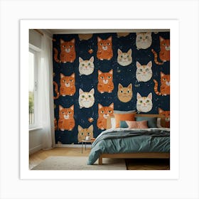 Cat Wall Mural Art Print