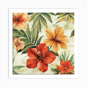 Hawaiian Flowers Art Art Print