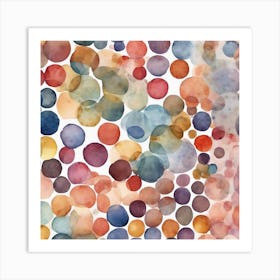 Watercolor Circles 1 Art Print