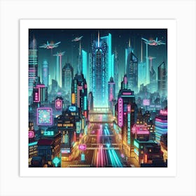 Futuristic City 3 Art Print