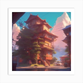 Japanese House Art Print