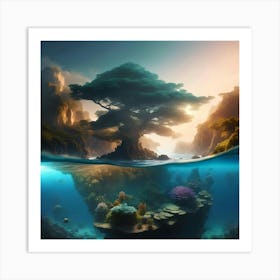 Underwater Tree Art Print