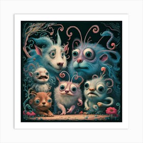 Monster Family Art Print