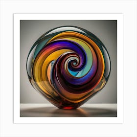 Spiral Glass Sculpture Art Print