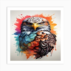 Colorful Eagle Painting Art Print