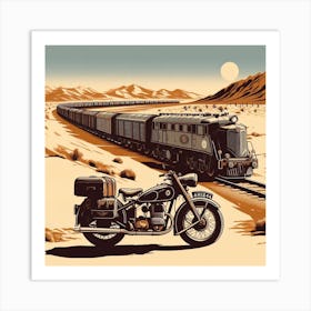 Mauritania Railway. Vintage  Art Print