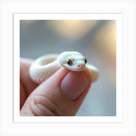 White Snake Wall Decoration Art Print