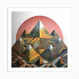 Geometric mountains 2 Art Print