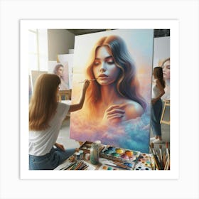 Woman In An Studio Art Print