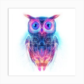 Abstract Owl Canvas Print Art Print