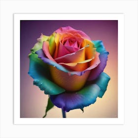 Rainbow Rose 7 Art Print