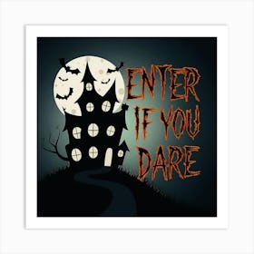 Happy halloween Illustration Spooky Horror devi background5 (19) Art Print